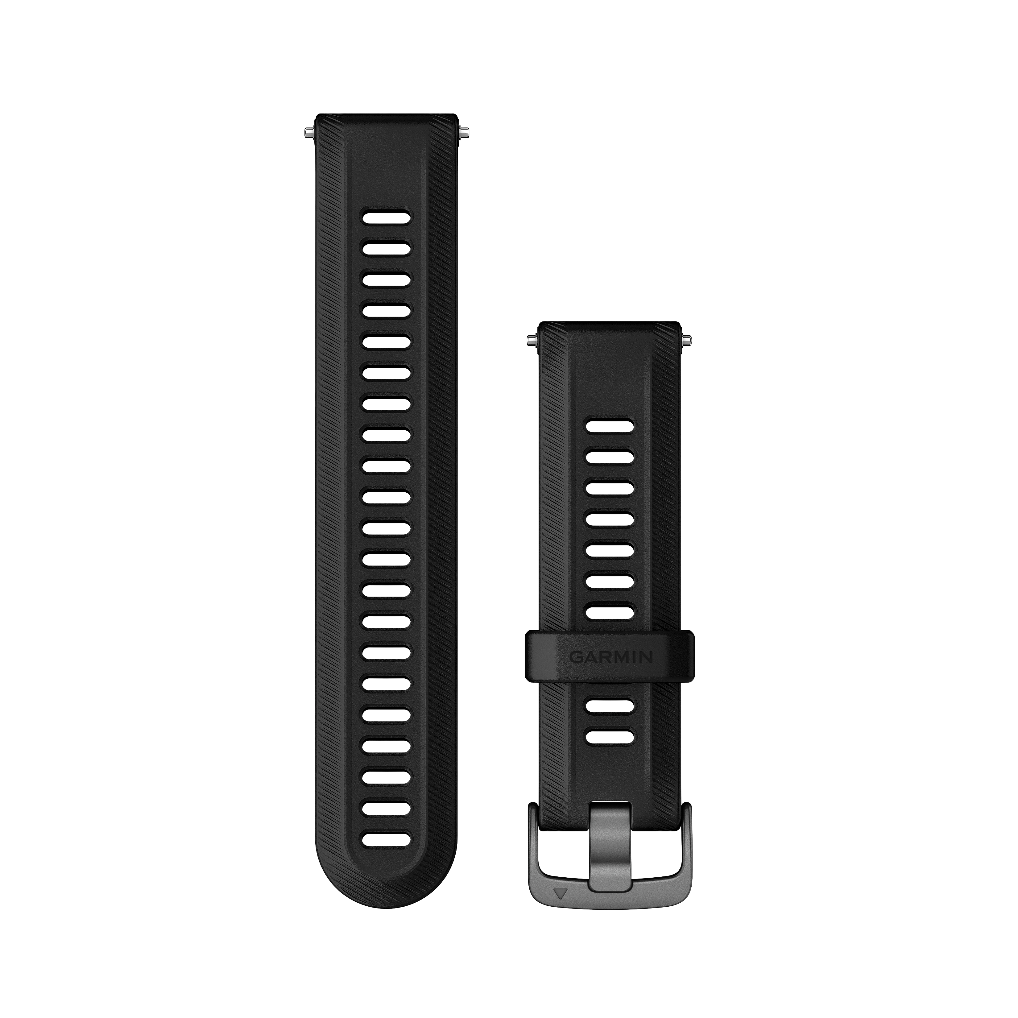 Garmin Watch Strap (Forerunner® 955), black with Slate Gray hardware