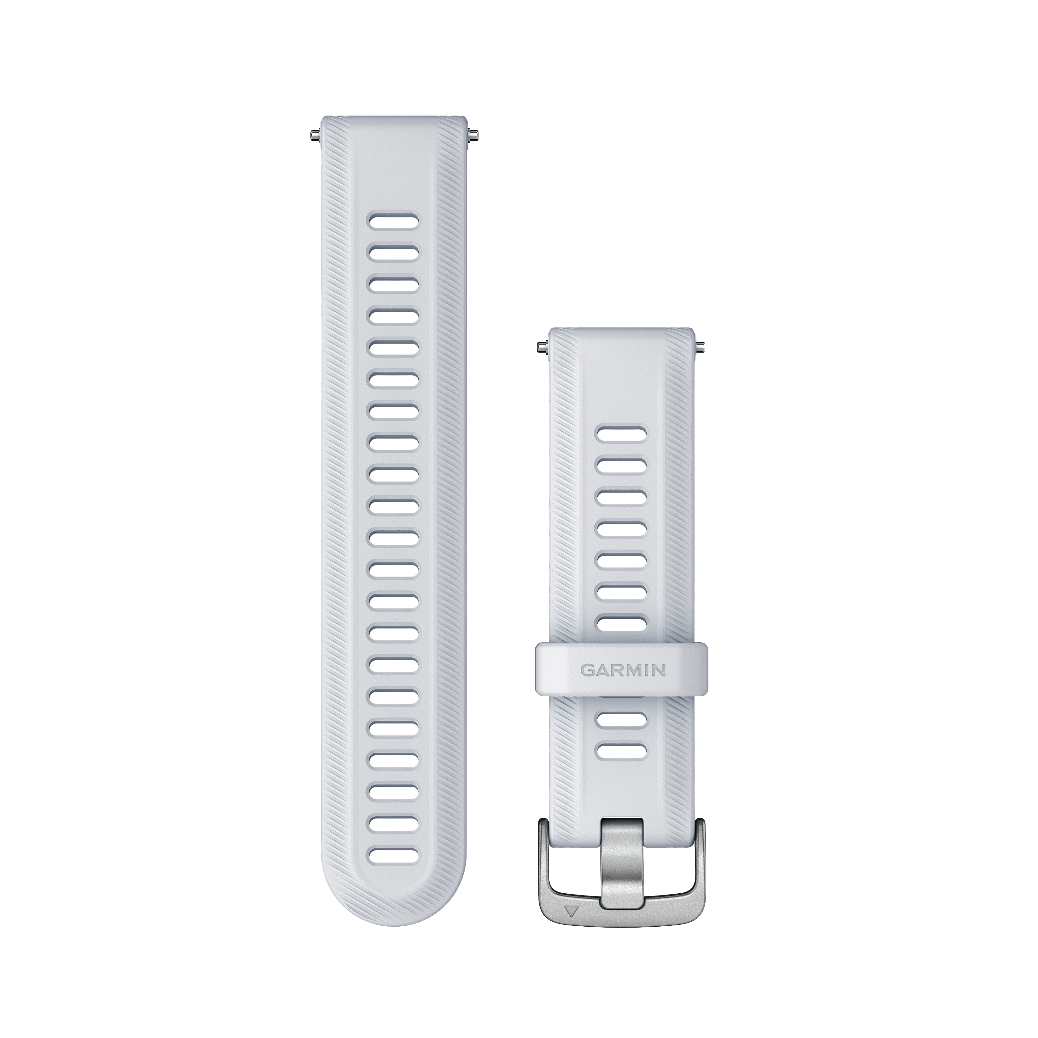 Garmin Watch Strap (Forerunner® 955), Whitestone with silver hardware