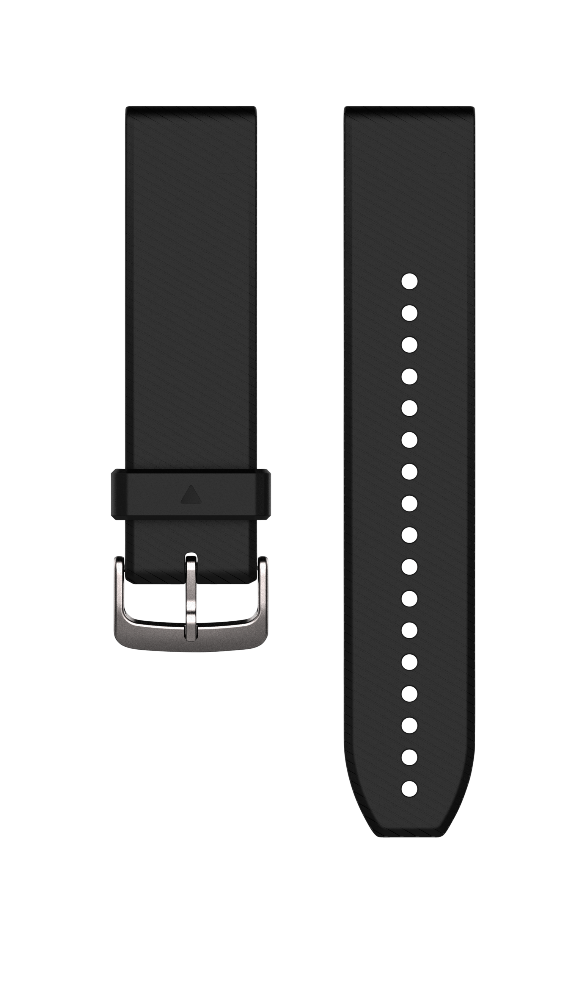 Garmin QuickFit® 22 Uhrenarmband, schwarz/silberfarbenes Silikon