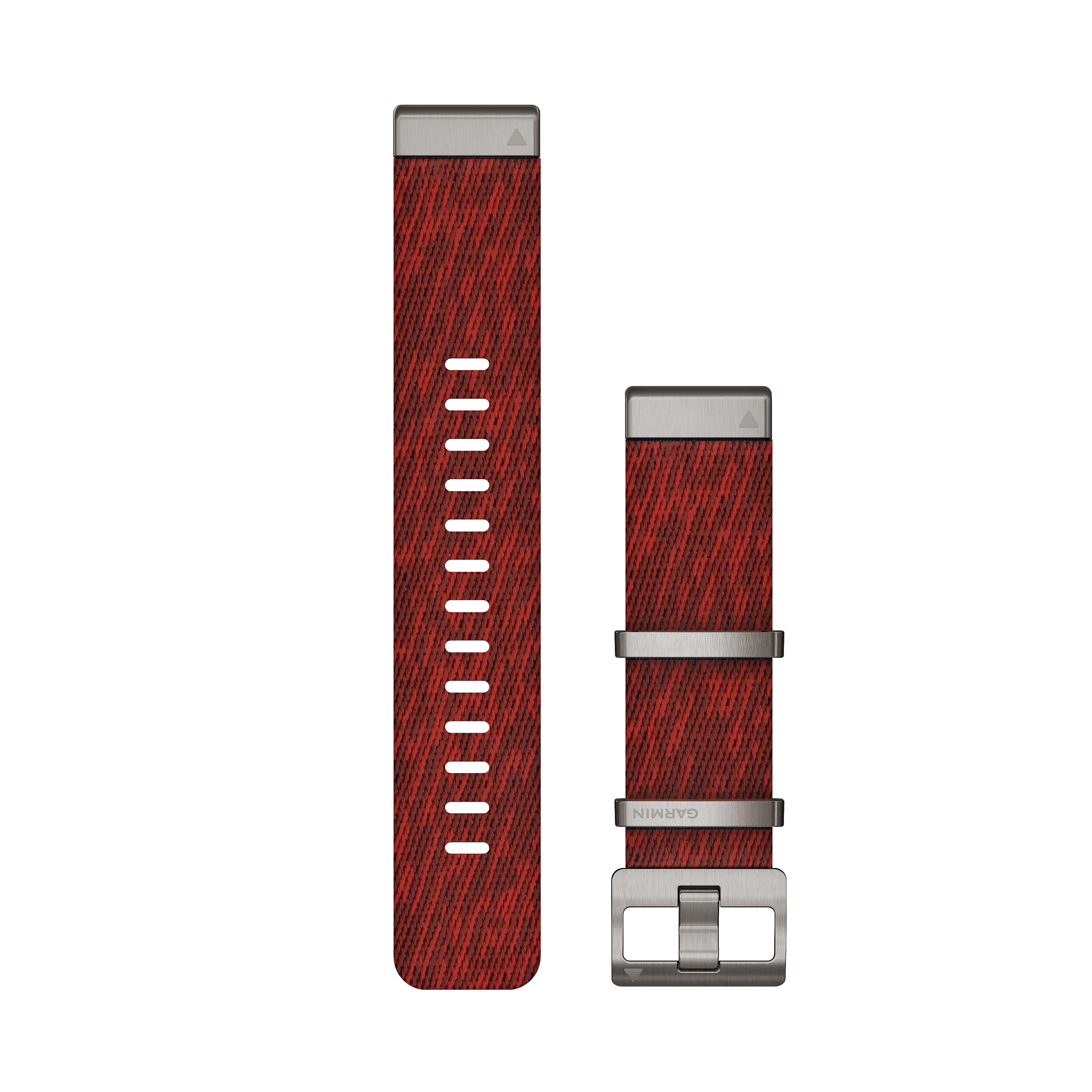 Garmin QuickFit® 22 Watch Strap, Jacquard Woven Nylon Strap - Red