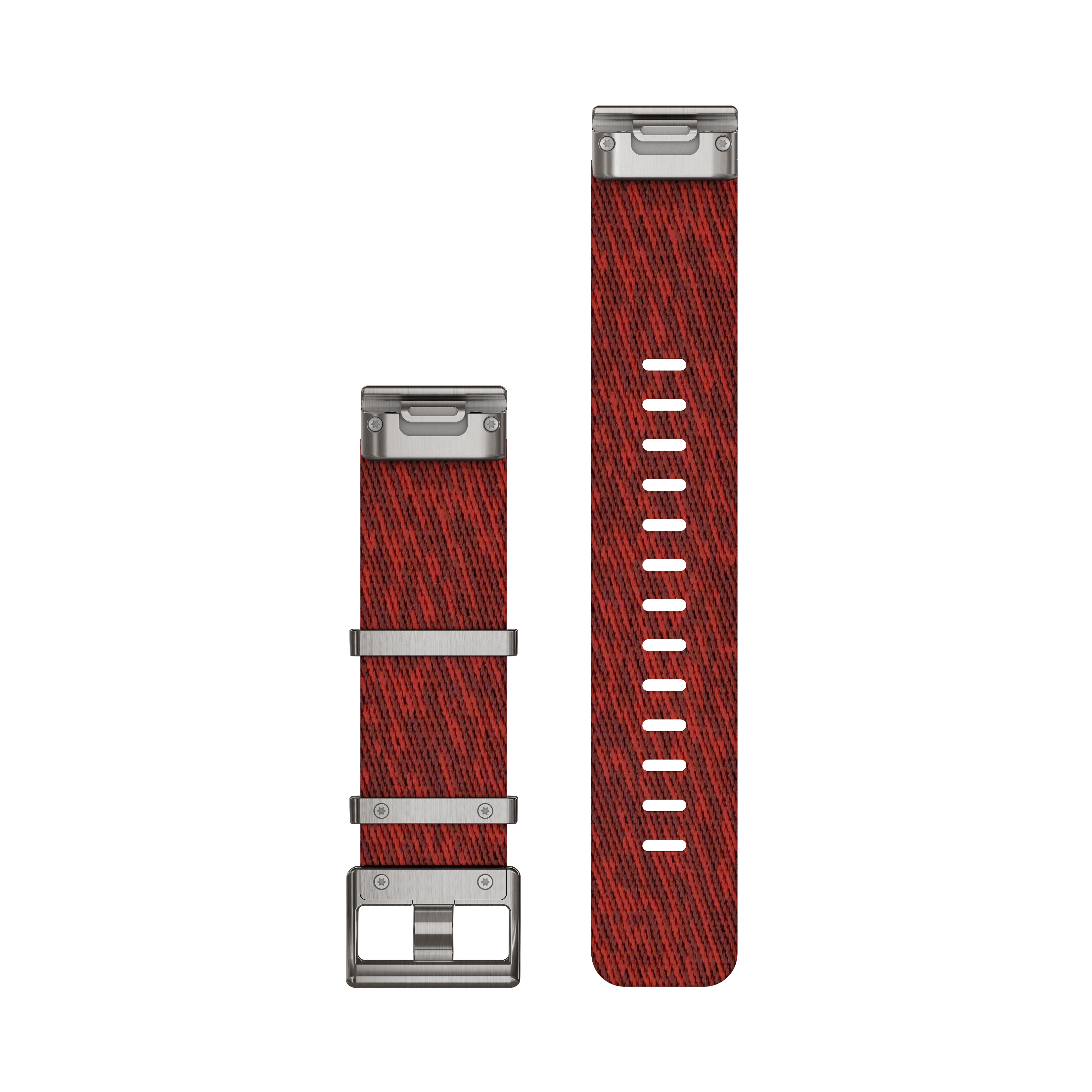 Garmin QuickFit® 22 Watch Strap, Jacquard Woven Nylon Strap - Red