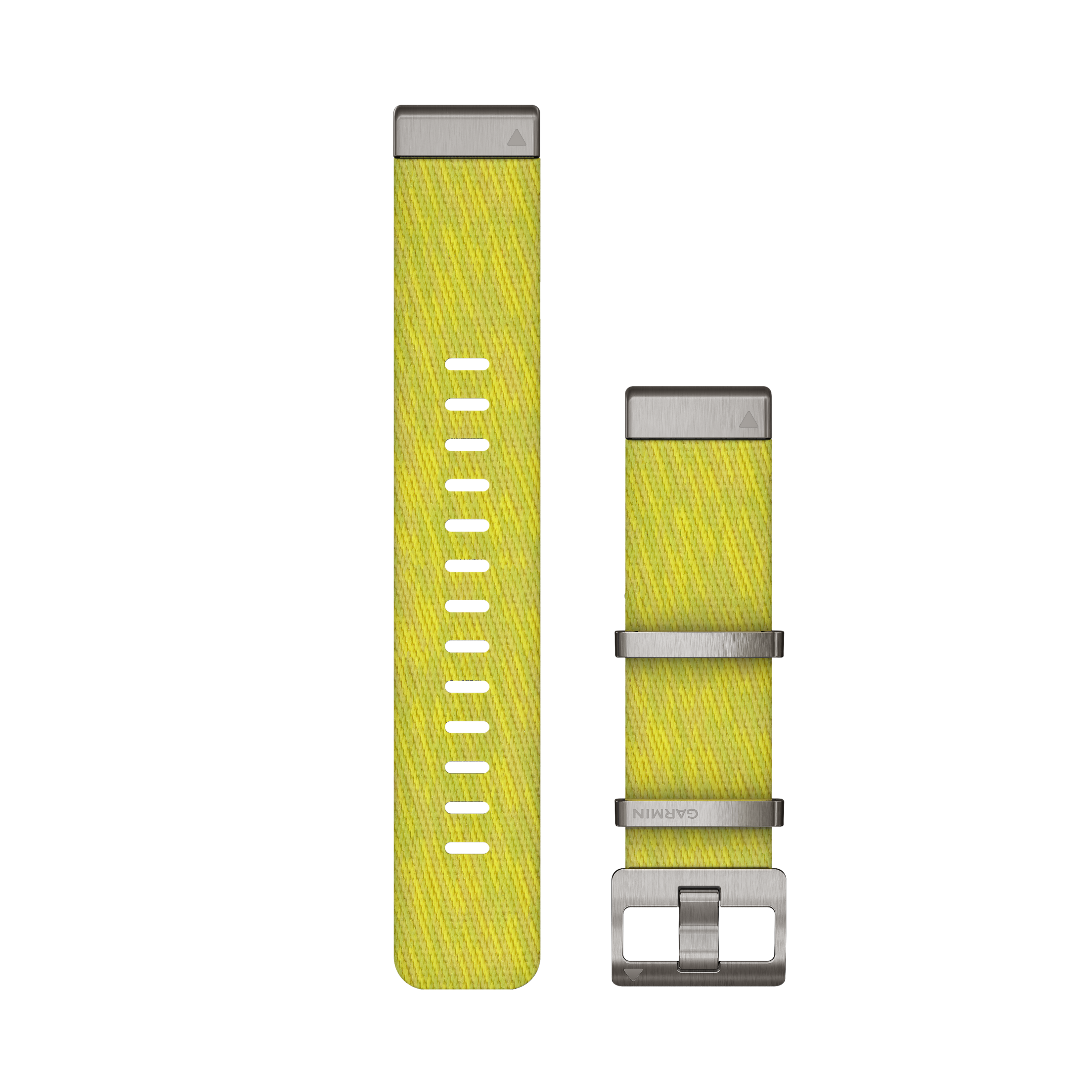 Garmin QuickFit® 22 Watch Strap, Jacquard Woven Nylon Strap - Yellow/Green