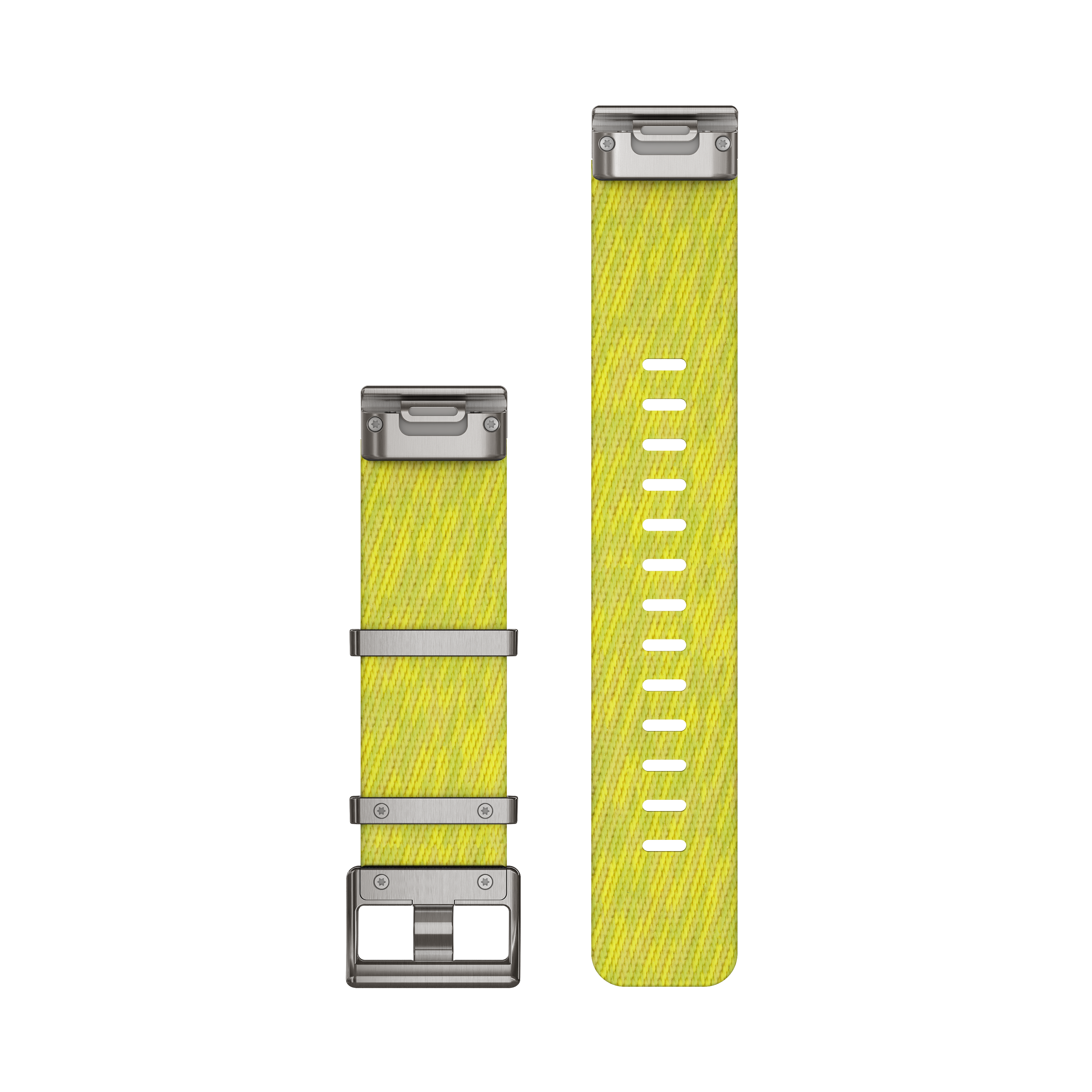 Garmin QuickFit® 22 Watch Strap, Jacquard Woven Nylon Strap - Yellow/Green