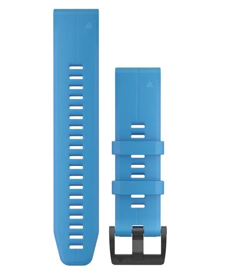 Garmin QuickFit® 22 watch strap, Cyan Blue silicone