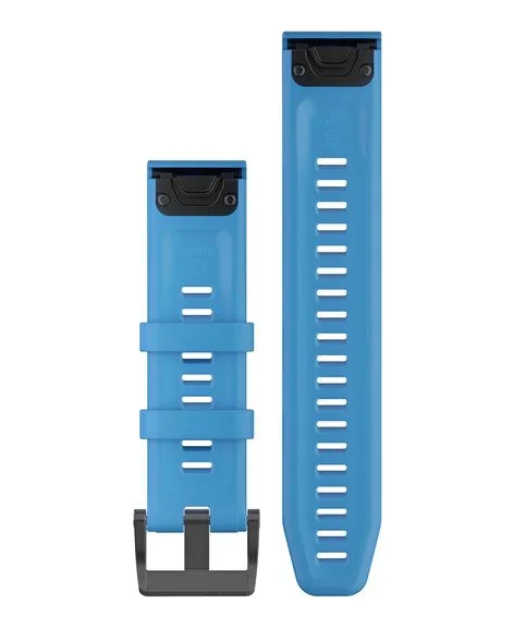 Garmin QuickFit® 22 watch strap, Cyan Blue silicone