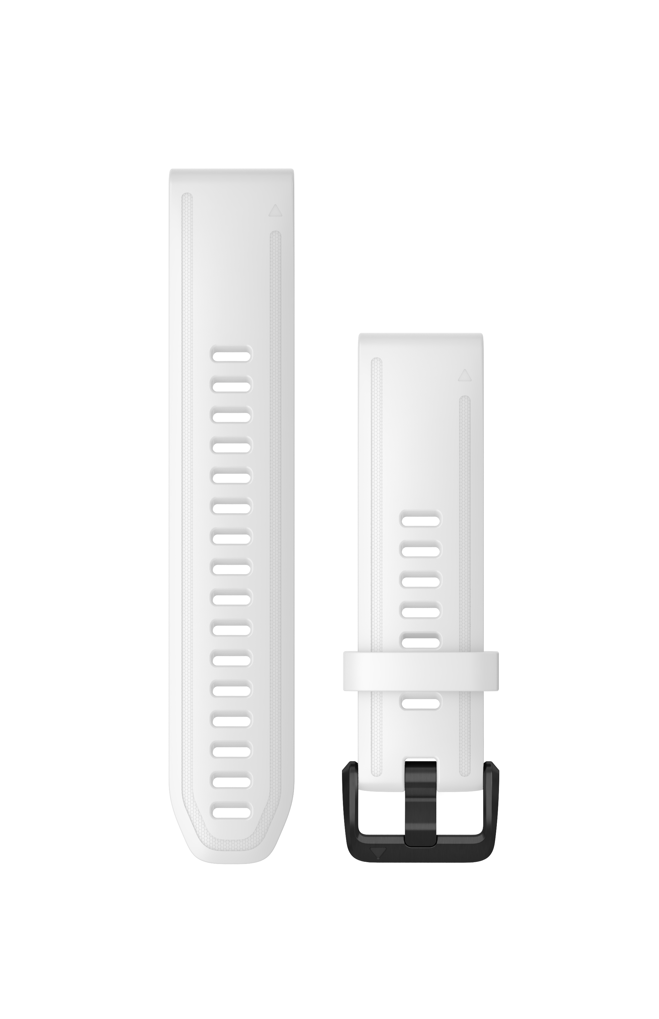 Garmin QuickFit® 20 watch straps, White silicone, black hardware