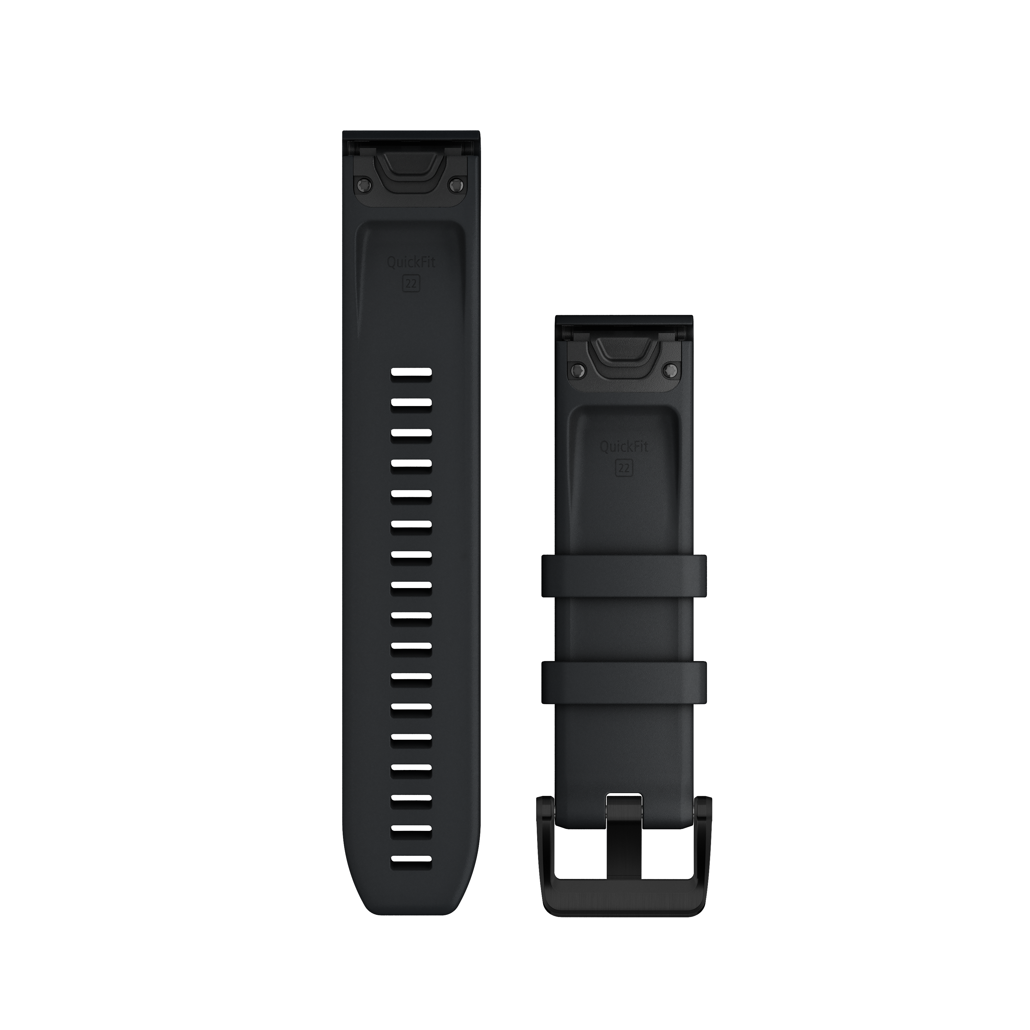 Garmin QuickFit® 22 watch strap, Black, black hardware in stainless steel