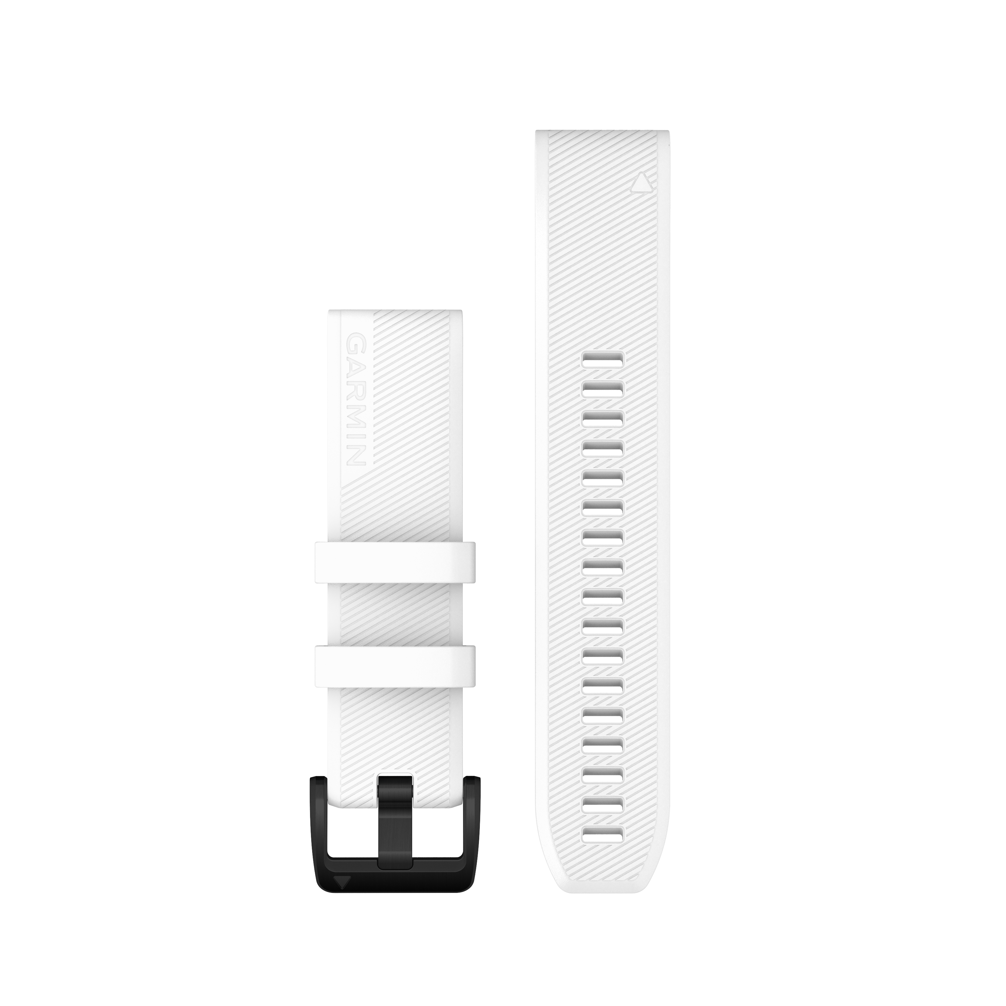 Garmin QuickFit® 22 watch strap, White, black hardware in stainless steel