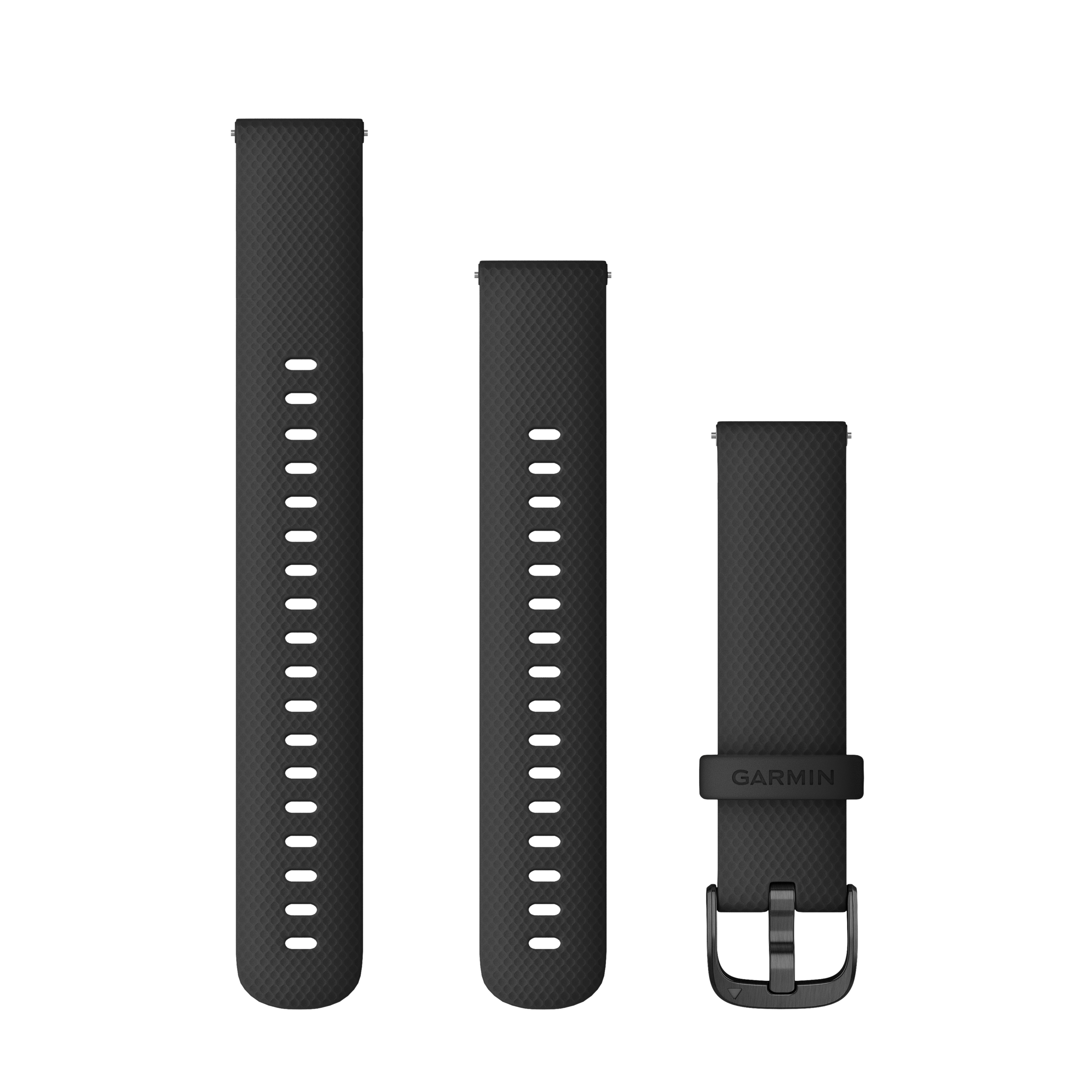 Garmin Quick Release Straps (18mm), Black, Slate hardware