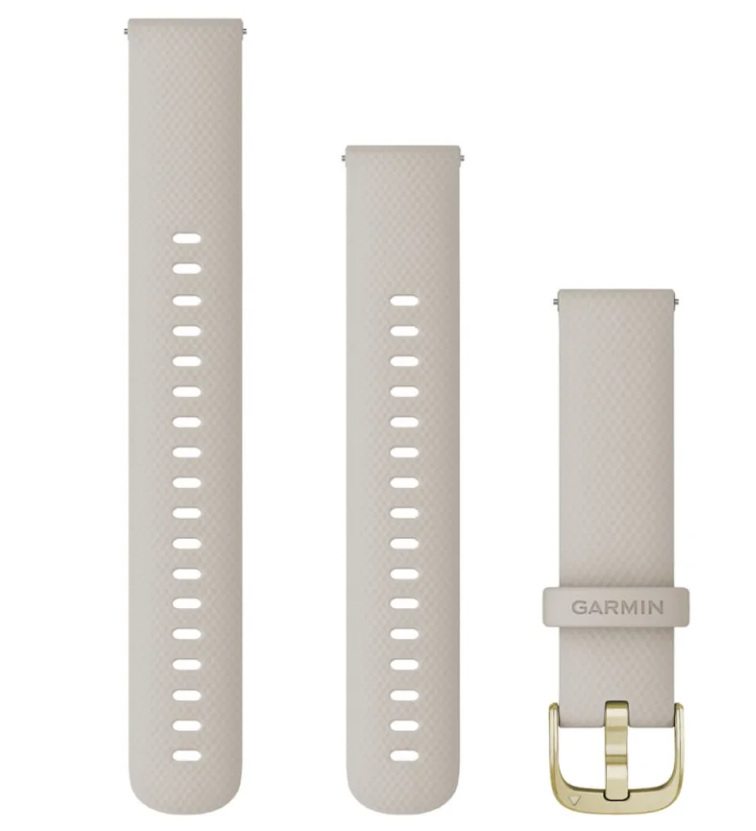 Garmin-Schnellverschlussgurte (18 mm), heller Sand, hellgoldene Hardware