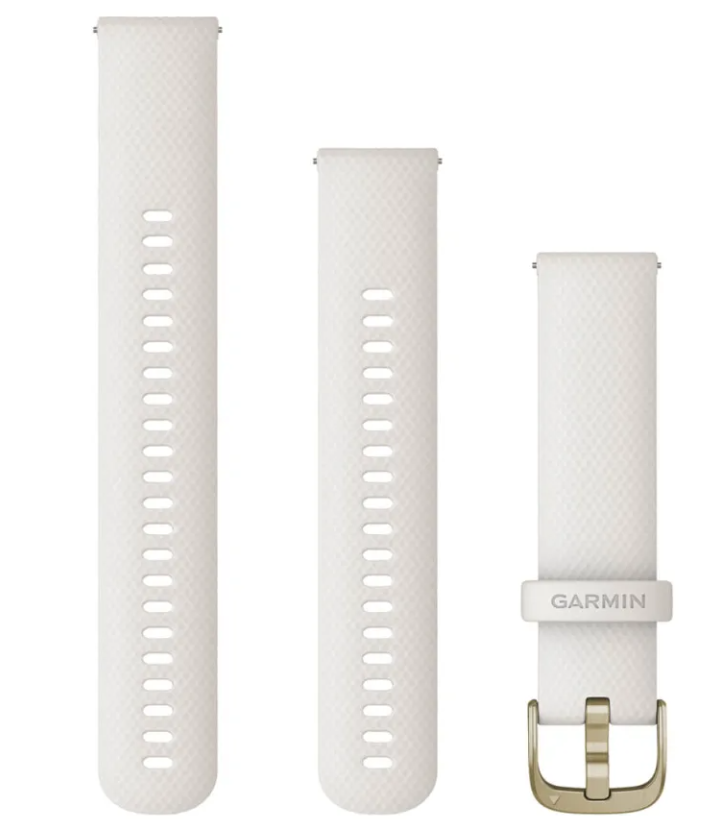 Garmin-Schnellverschlussgurte (20 mm), Elfenbein, cremegoldene Hardware