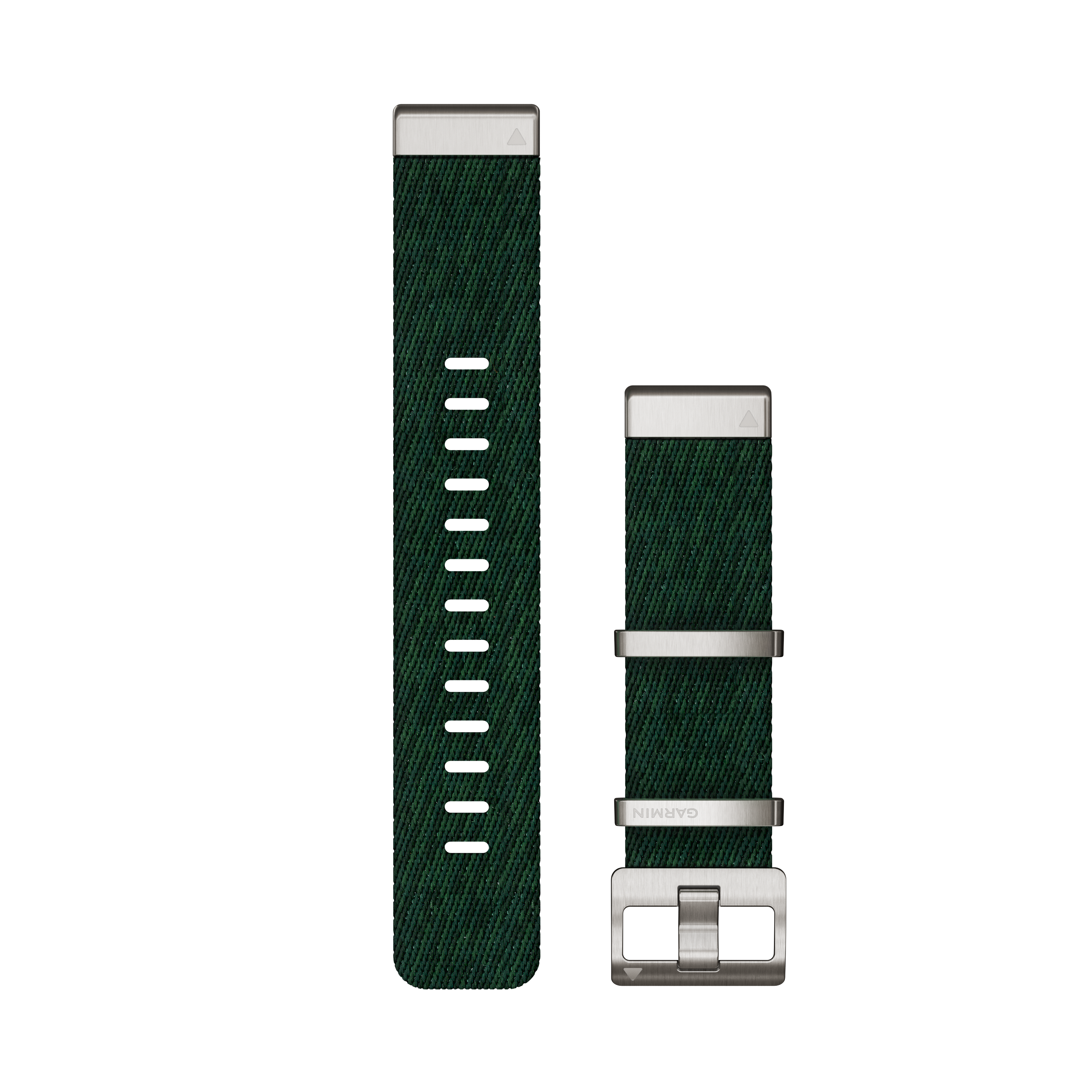 Garmin QuickFit® 22 Watch Strap, Jacquard Woven Nylon Strap - Pine Green