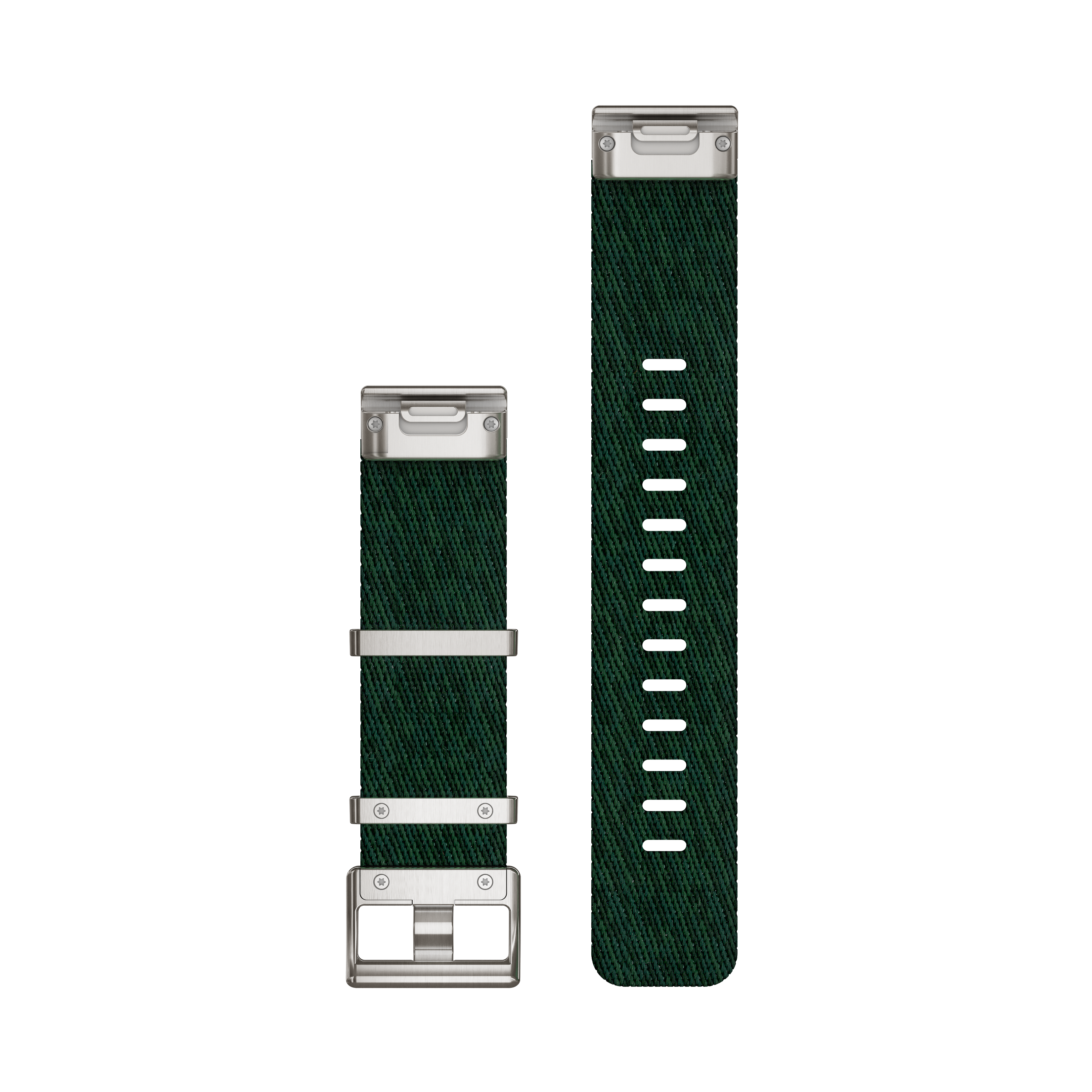 Garmin QuickFit® 22 Watch Strap, Jacquard Woven Nylon Strap - Pine Green