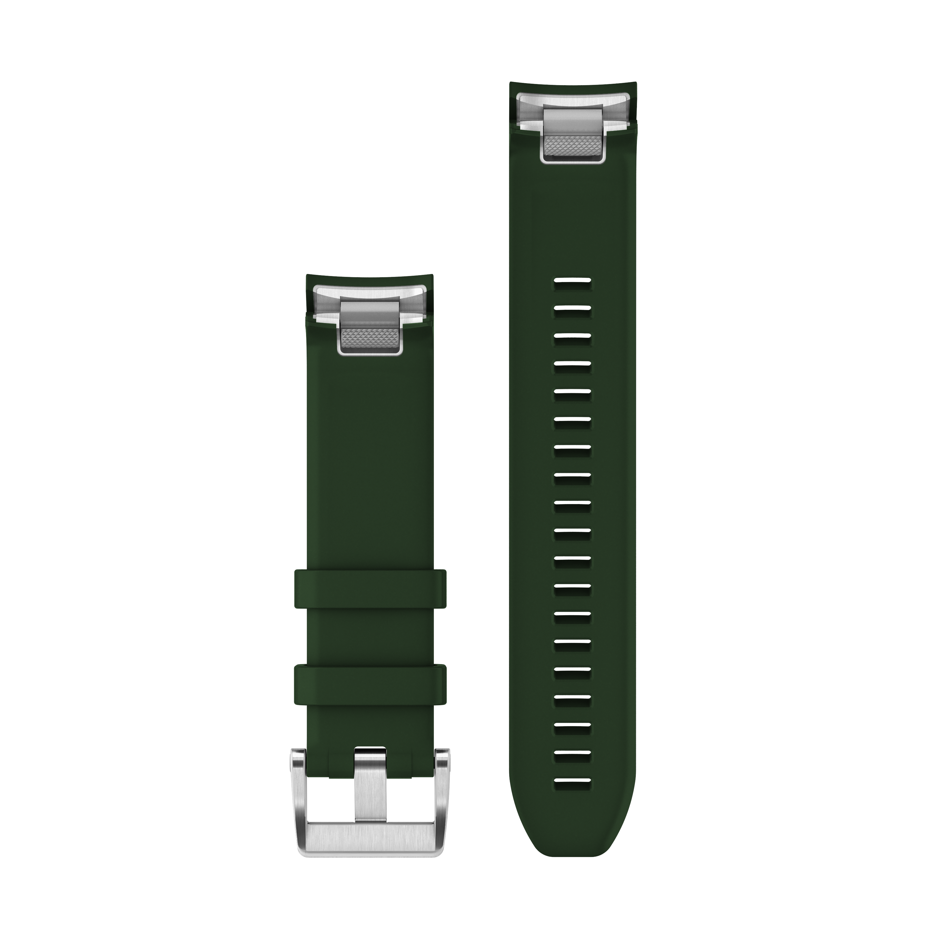 Garmin QuickFit® 22 Watch Strap, Pine Green Silicone Strap