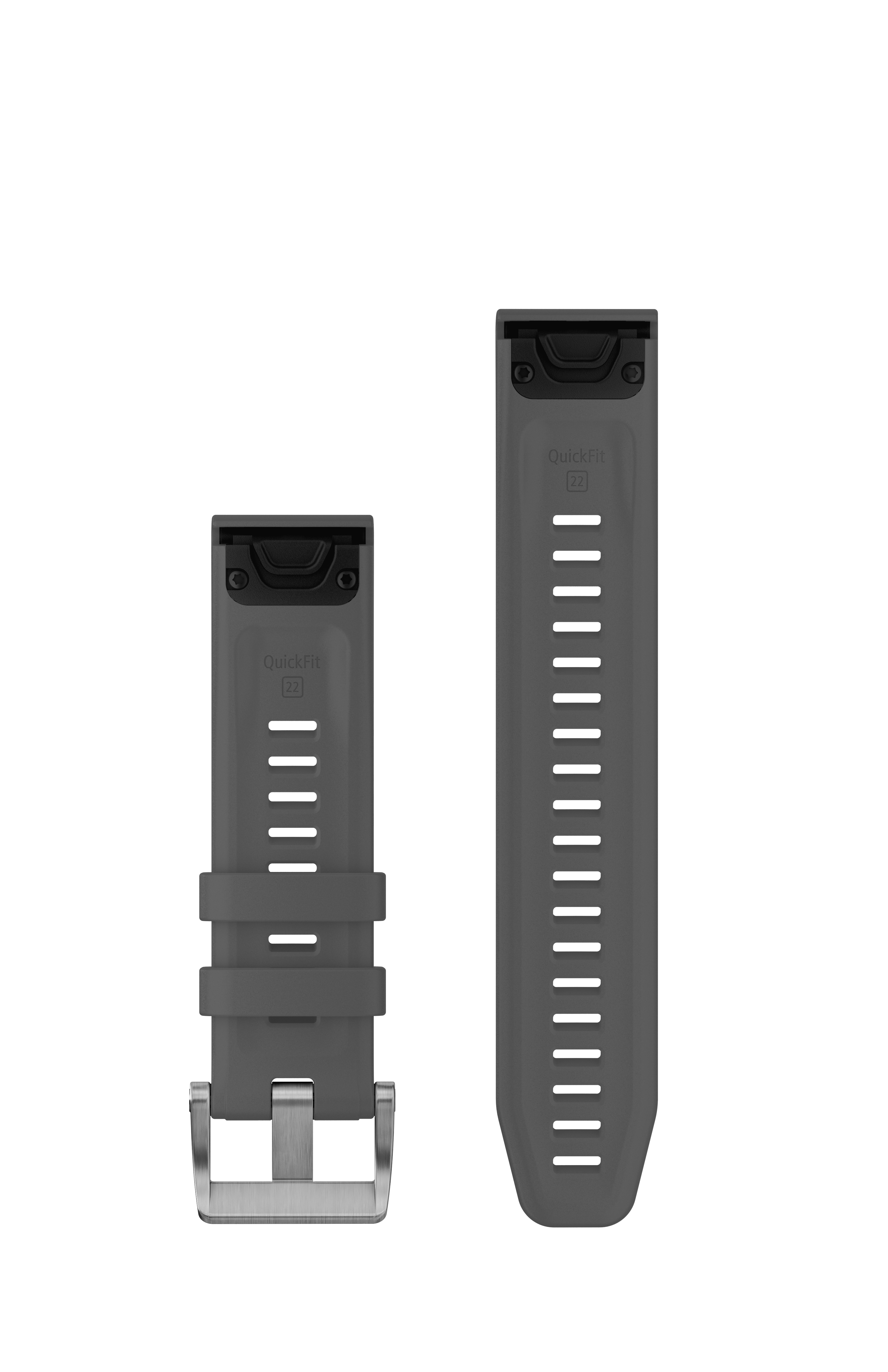 Garmin QuickFit® 22 Dive Watch Straps, Slate Gray Silicone (3-piece Dive Set)