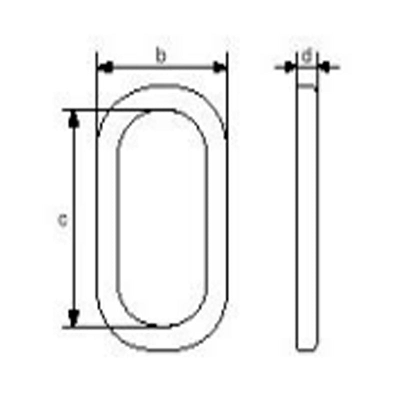 Kæde rustfri langleddet