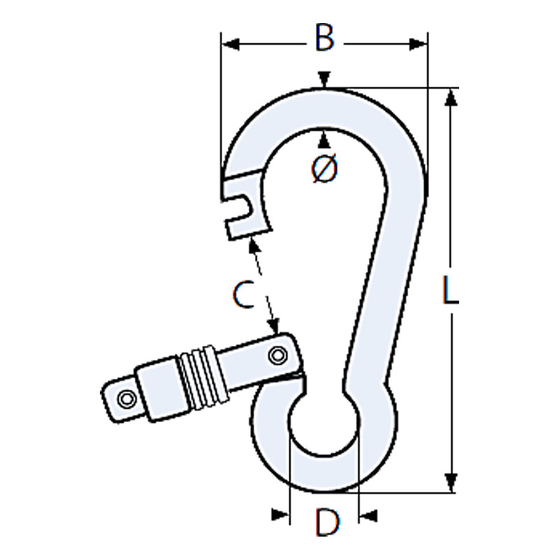 Brandmandshage rustfri m/lås og udadgående pal