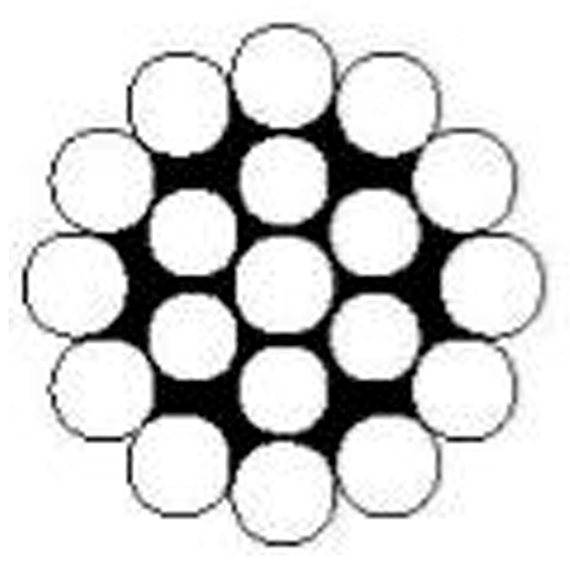 Stålwire rustfri 1x19