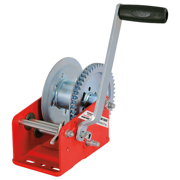 Rock RPW1800-0 hand winch 817 kg for Ø6mmx16m rope/wire 2 speed