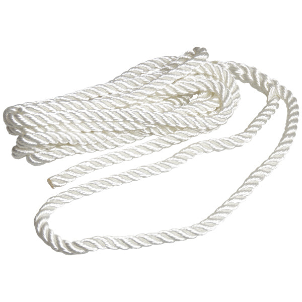 Robline mooring rope 3 twisted, White 14mm x 10
