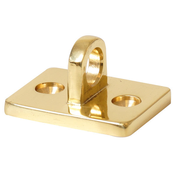 Railing wall bracket brass with eye, height 22mm