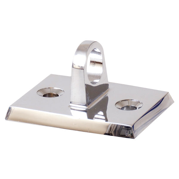 Railing wall bracket chrome with eye, height 22mm
