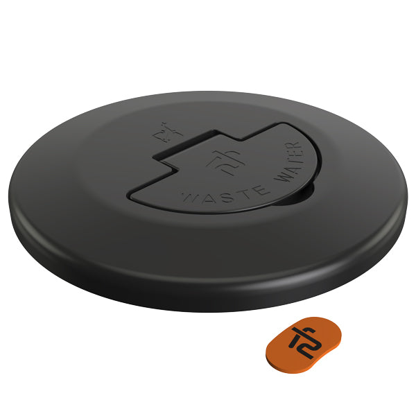 Roca cover for tire filling waste black