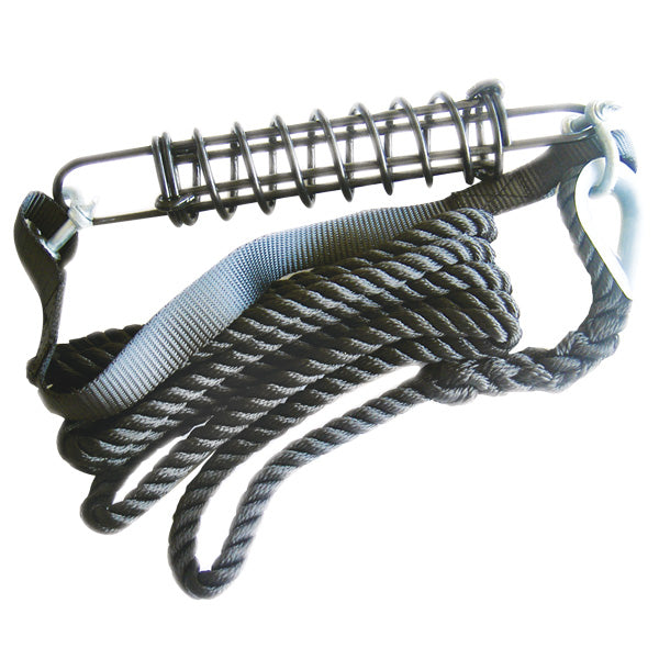 Brofortøjning med fjeder, sikkerhedsbånd & tov