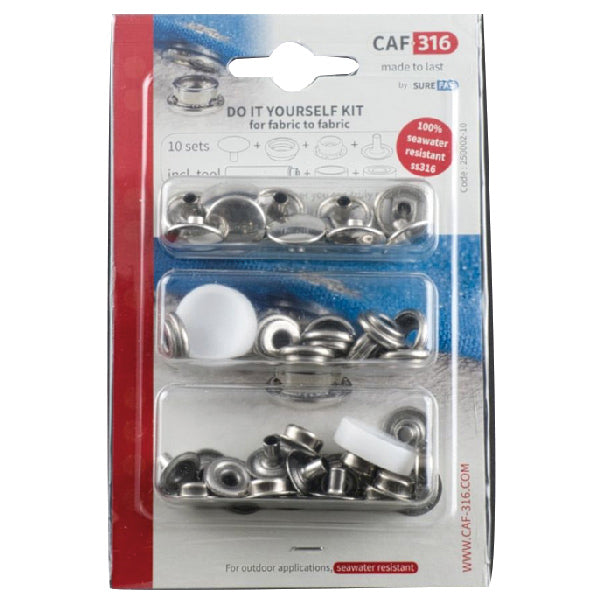 Push button set CAF-316, 10 pcs - Fabric-to-fabric