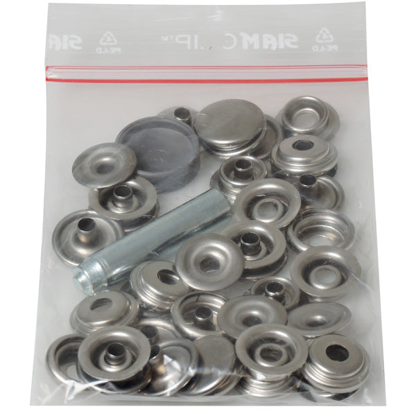 Snap buttons 10 pcs & tool