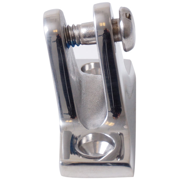 Haubenhalterung für abgewinkelte Gabelabdeckung mit Ø5-mm-Schraube, AISI 316