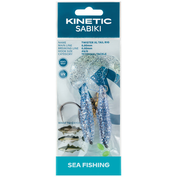 Kinetic Sabiki Twister XL blau/silber
