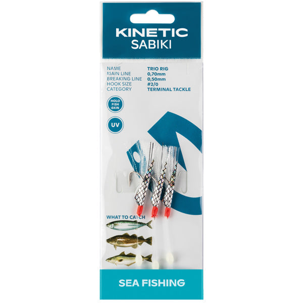 KINETIC Sabiki Makrel/torsk forfang Hvid