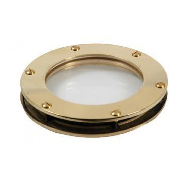 Bullauge 150 mm Messing fest