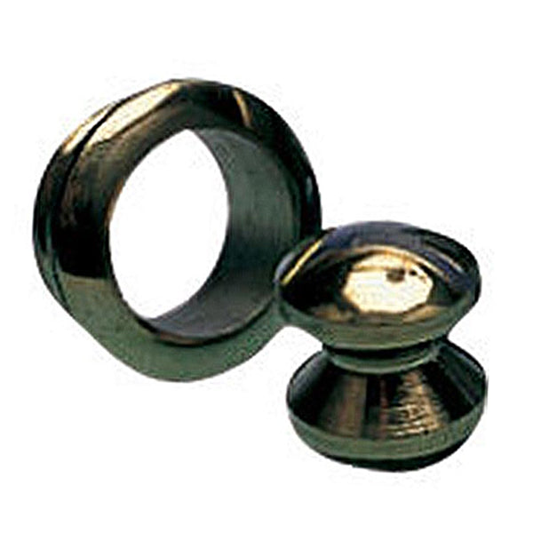 Rosette/Knopf aus poliertem Messing