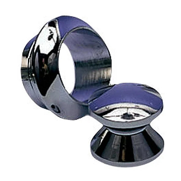 Rosette/knob chrome-plated brass