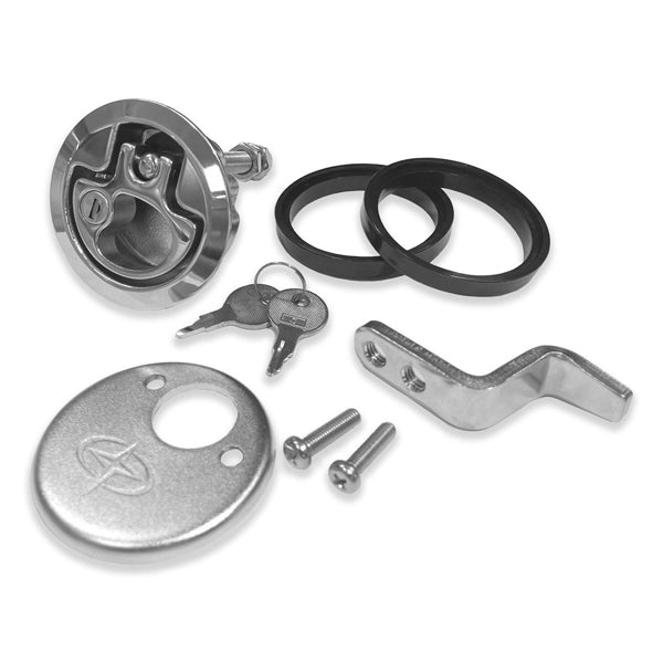 Roca Door fitting Ø76 angled latch lockable 316