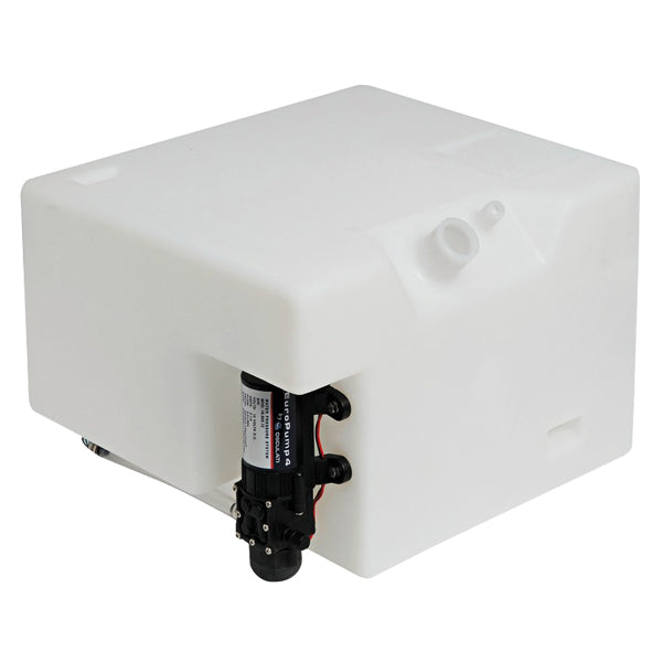 Water tank 32l white with 12v pressurized water pump 40x26x34cm