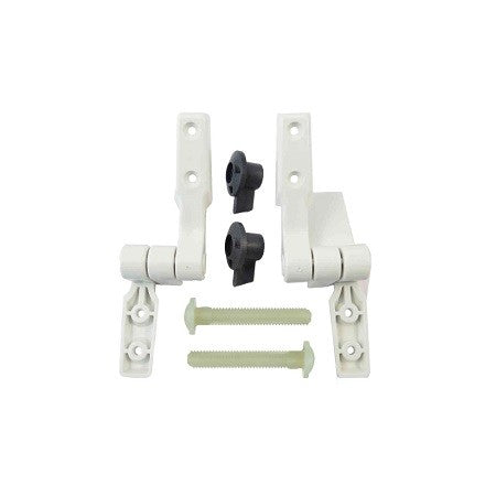 Hinge set for wooden seat Compact