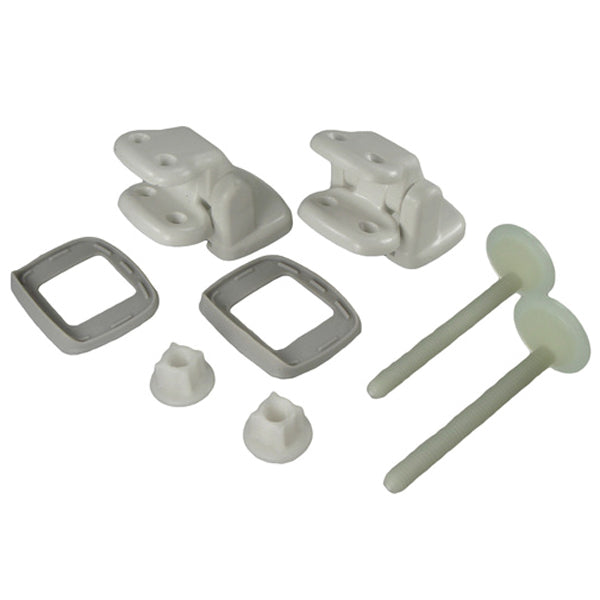 Hinge set for deluxe toilet