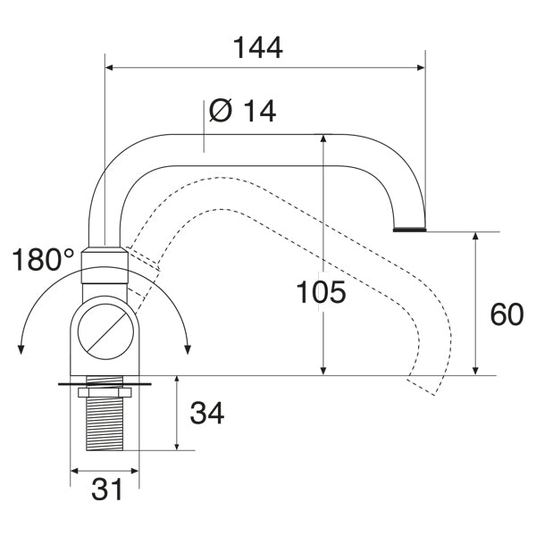 Single tap chromed low for foot pump BR0600