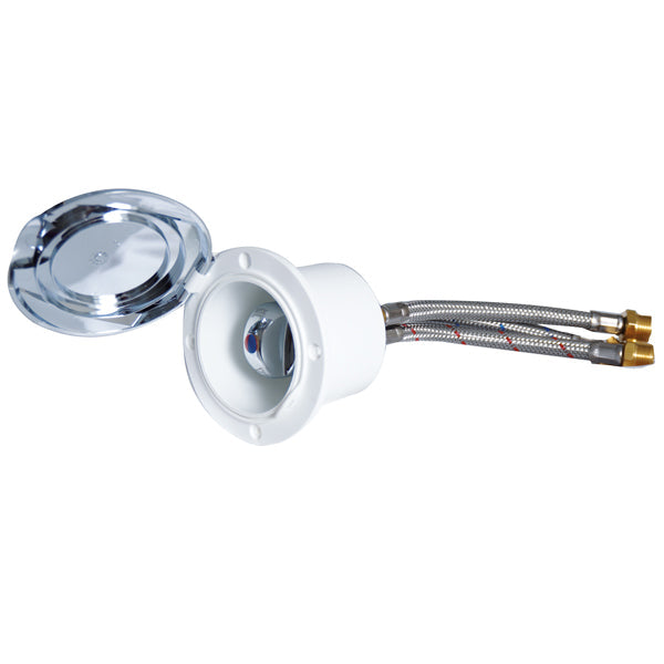 Cockpit mixer for built-in chrome cover