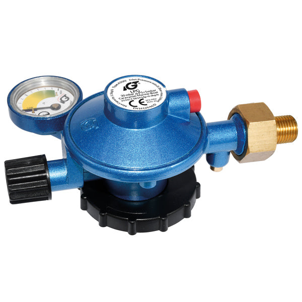Gas regulator for 2 kg gas bottles, in M14x1.5 / out 1/4"