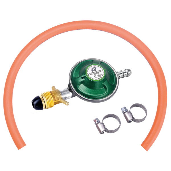 Gas regulator Sweden with manometer & 2 meter hose Ø8mm
