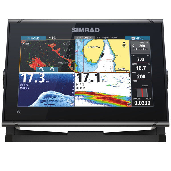 Simrad GO9 XSE, with activeimaging 3-in-1 stern transducer
