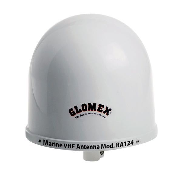 Glomex RA124 VHF antenna with 9m cable, PL 259 plug and bracket