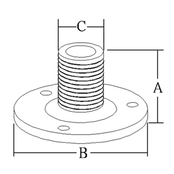 Antennenhalterung Nylonabdeckung cm. 1"