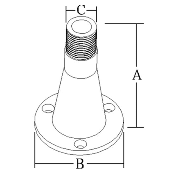 Glomex V9174 Antenna holder for deck mounting in RF steel