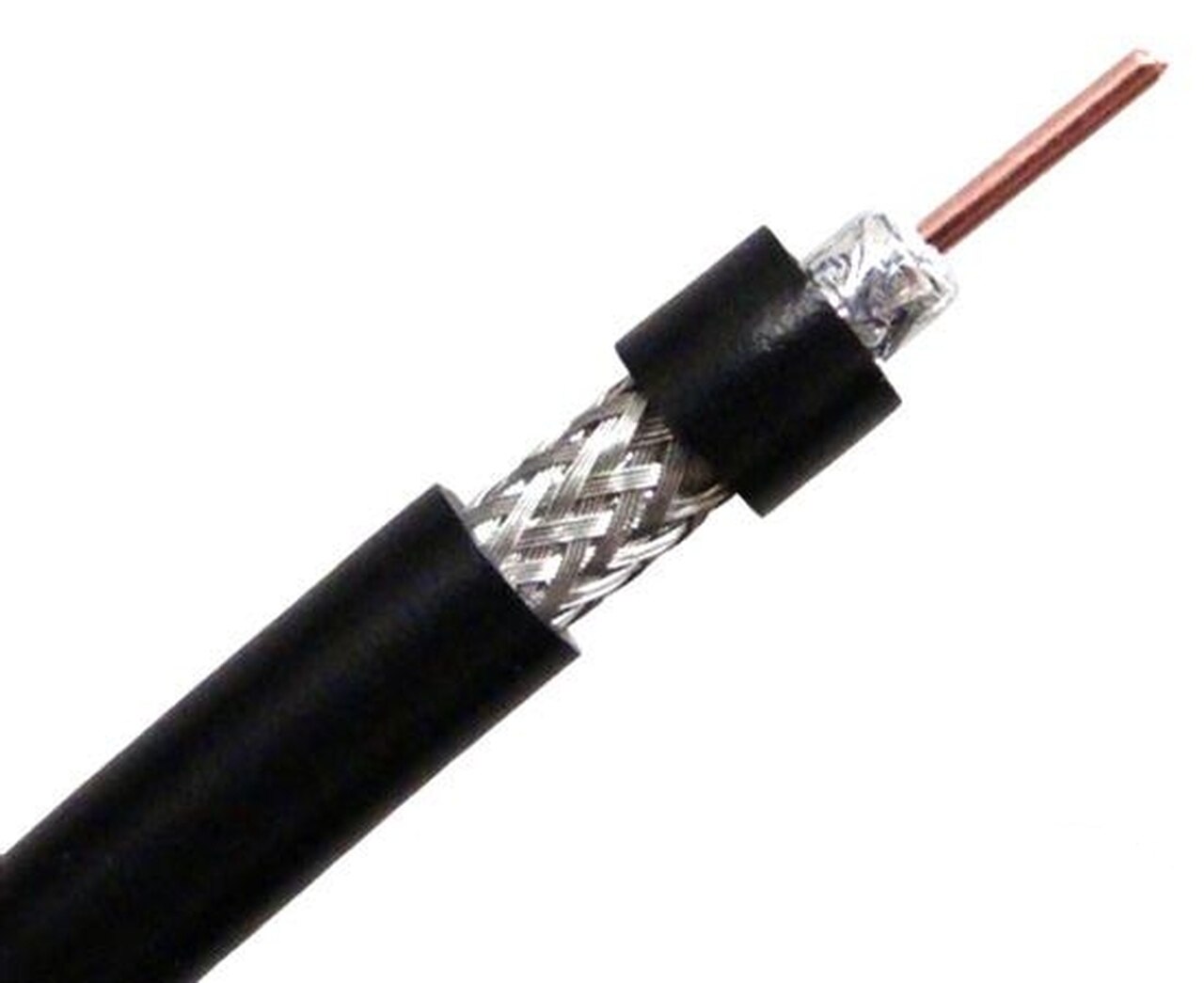 VHF cable RG58 super low loss, black 6mm, 100m
