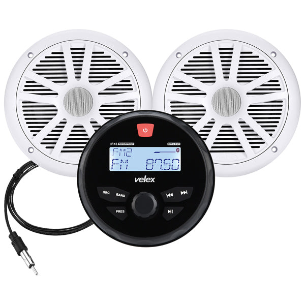 Velex Marine radio set DAB+/FM with 2 speakers 6.5"